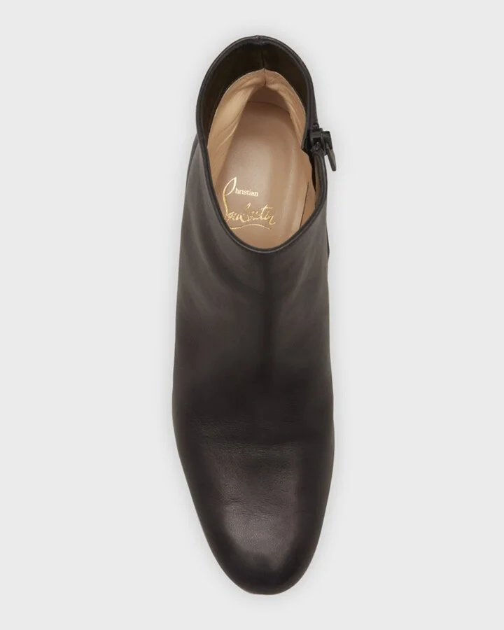 Turela Leather Side-Zip Red Sole Booties - Image 2