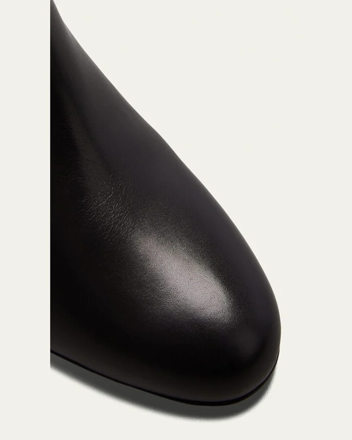 Turela Leather Side-Zip Red Sole Booties - Image 4