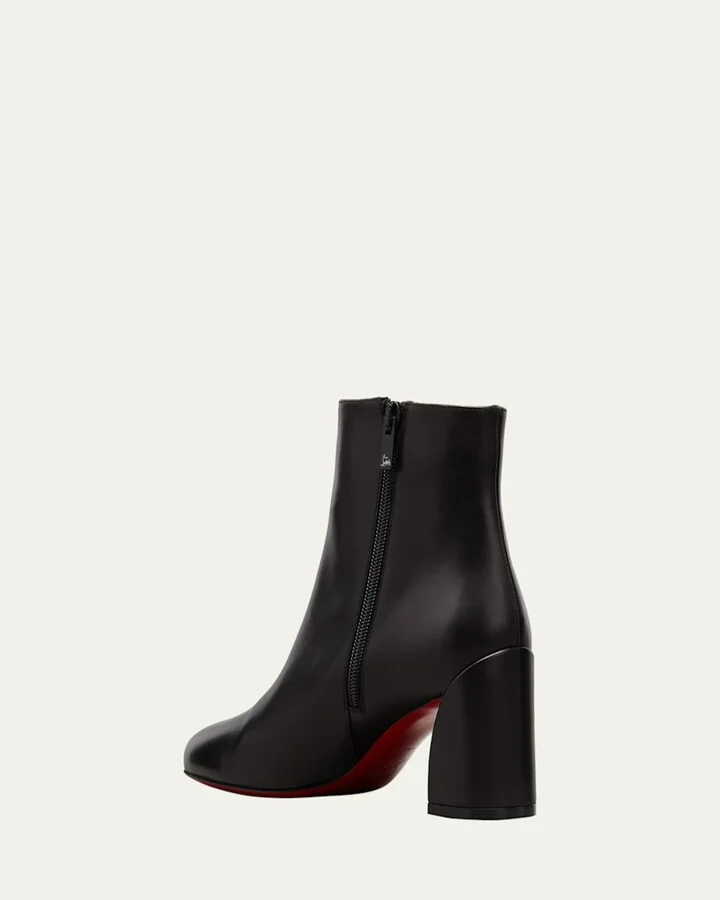 Turela Leather Side-Zip Red Sole Booties - Image 6