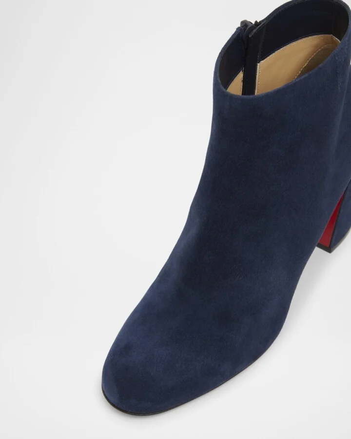 Turela Suede Red Sole Ankle Booties - Image 3