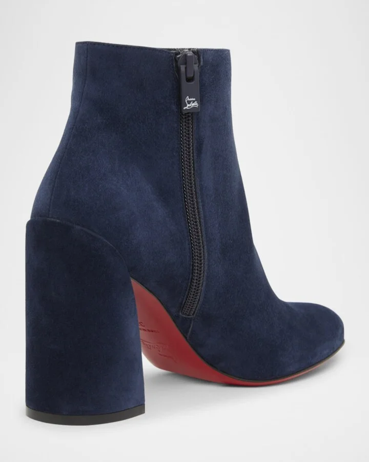 Turela Suede Red Sole Ankle Booties - Image 5