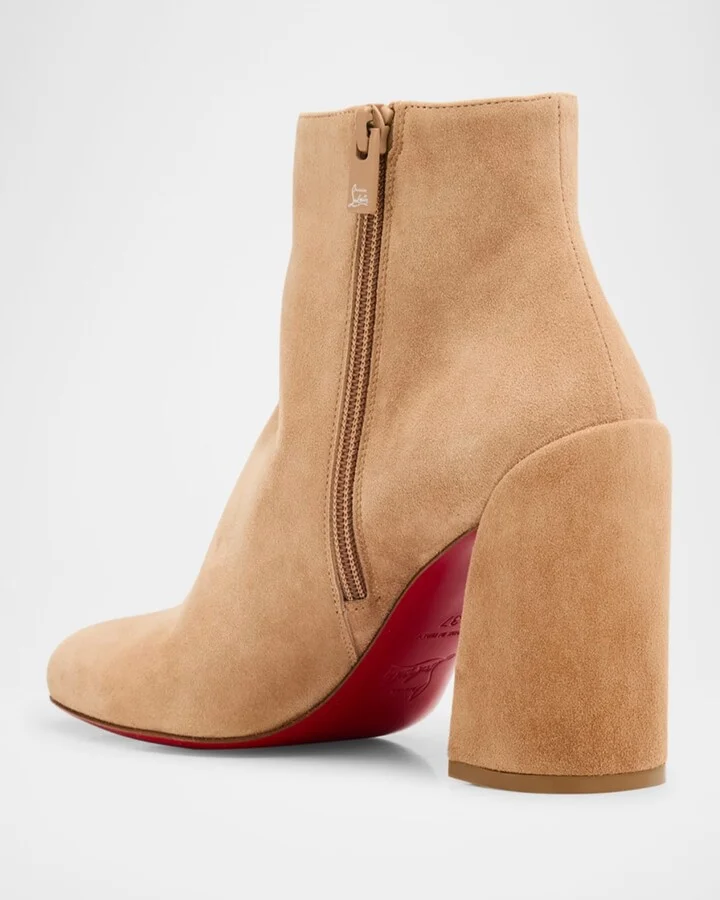 Turela Suede Red Sole Ankle Booties - Image 8
