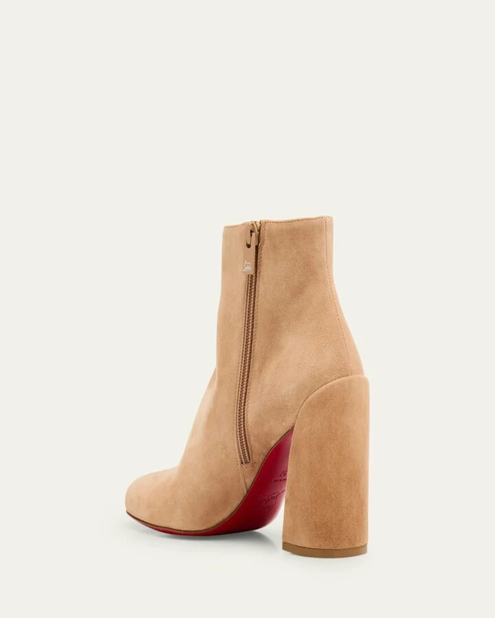 Turela Suede Red Sole Ankle Booties - Image 5