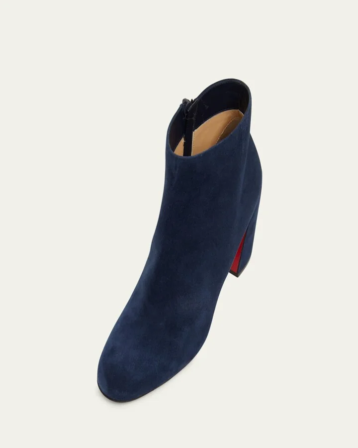 Turela Suede Red Sole Ankle Booties - Image 9