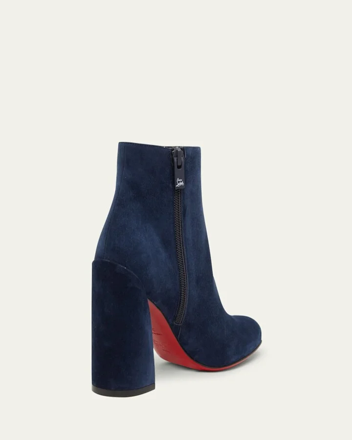 Turela Suede Red Sole Ankle Booties - Image 10