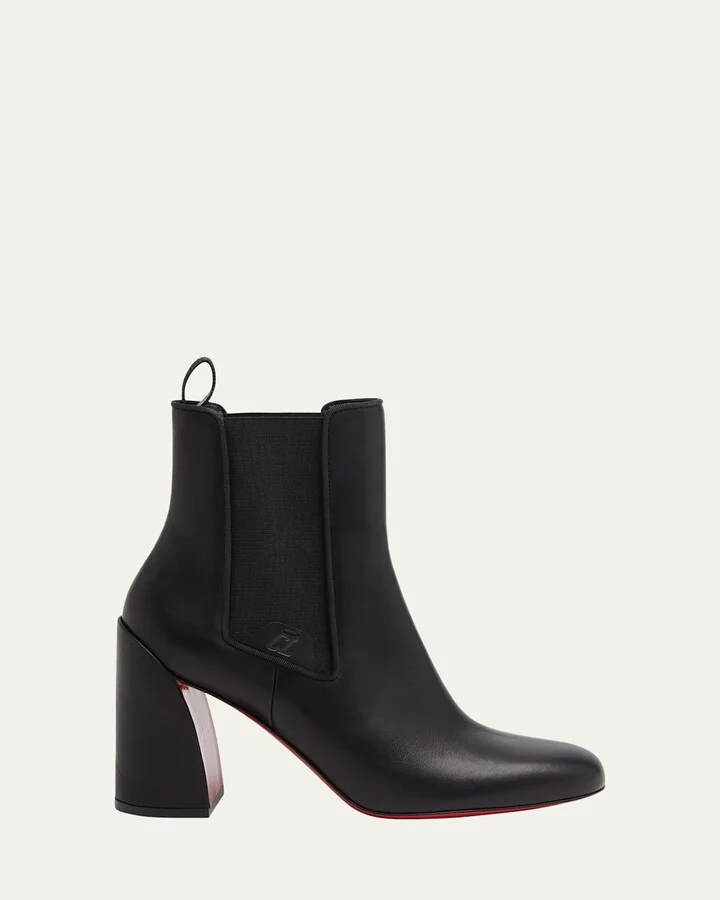 Turelastic Leather Red Sole Ankle Booties