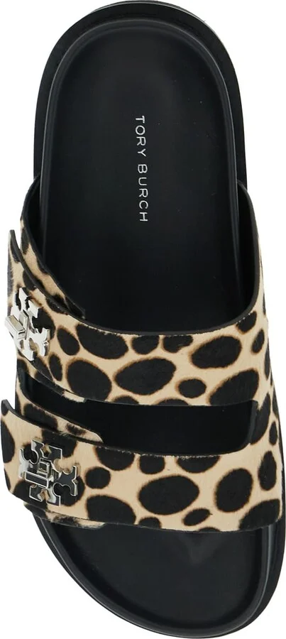 'turnlock' Brown Sandals With Double Strap And Leopard Print In Leather Woman - Image 3