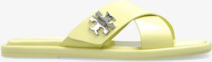 Turnlock Leather Flat Sandals