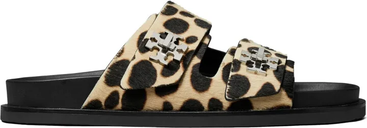 Turnlock sport leopard-print sandals