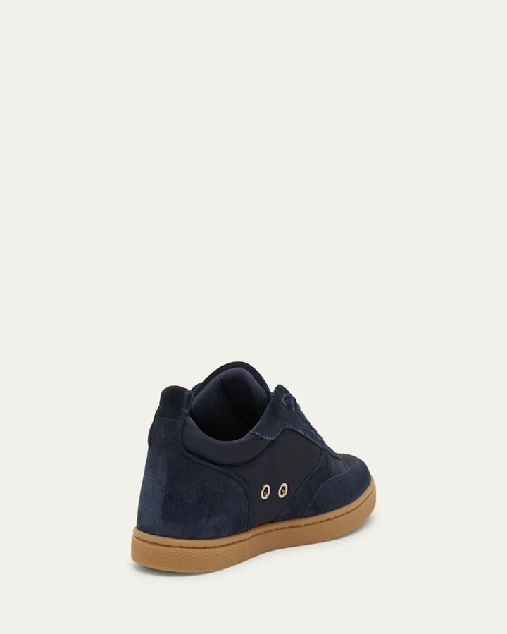 Tutti Donna Mixed Leather Red Sole Sneakers - Image 3