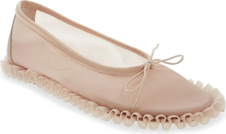 Tutu Frill Mesh Ballet Flat