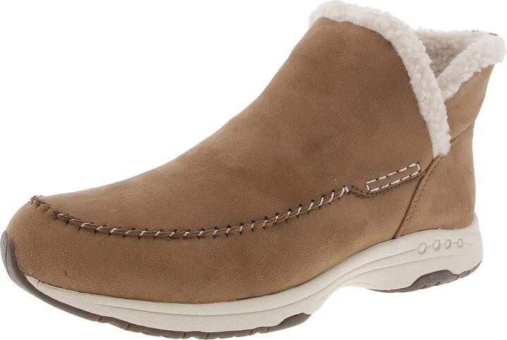 Tuva 2 Womens Faux Fur Faux Suede Shearling Boots