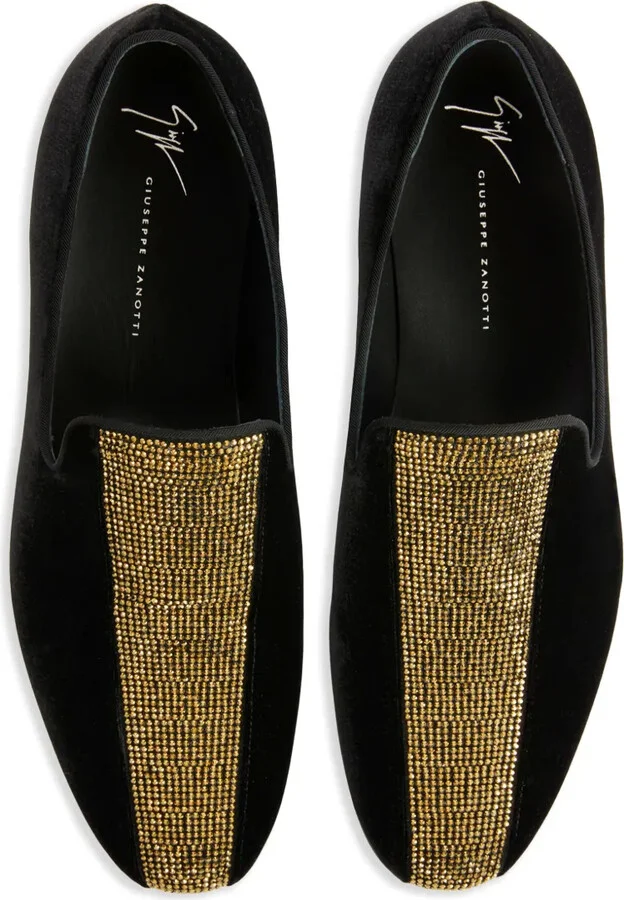 Tuxedo Diamond velvet loafers - Image 4