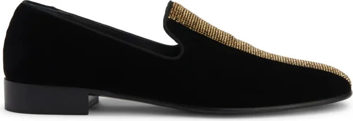 Tuxedo Diamond velvet loafers