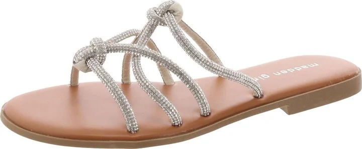 Twain Womens Knotted Open Toe Slide Sandals