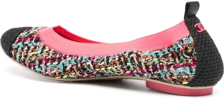 Tweed Ballerina Shoes - Image 3