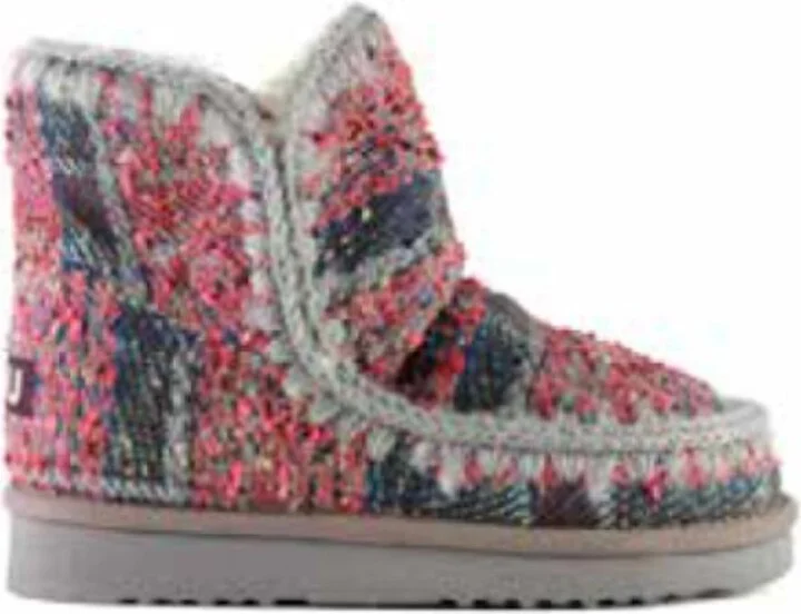 Tweed Eskimo Boot In Textile Pink Tweed