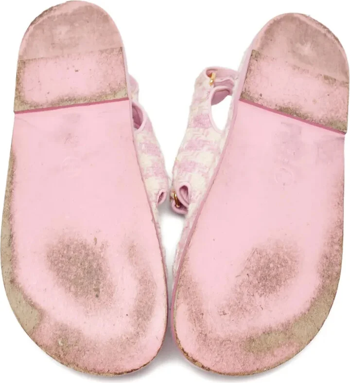 Tweed Flat Sandals - Image 5