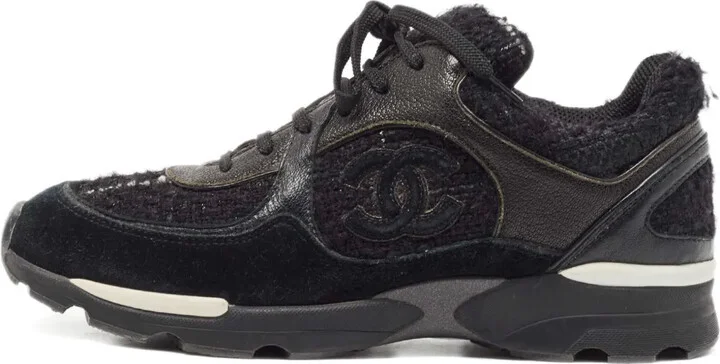 Tweed Leather Sneakers