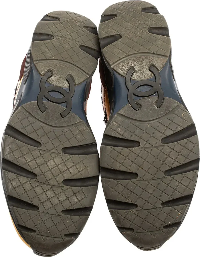 Tweed Metallic Leather Sneakers - Image 5