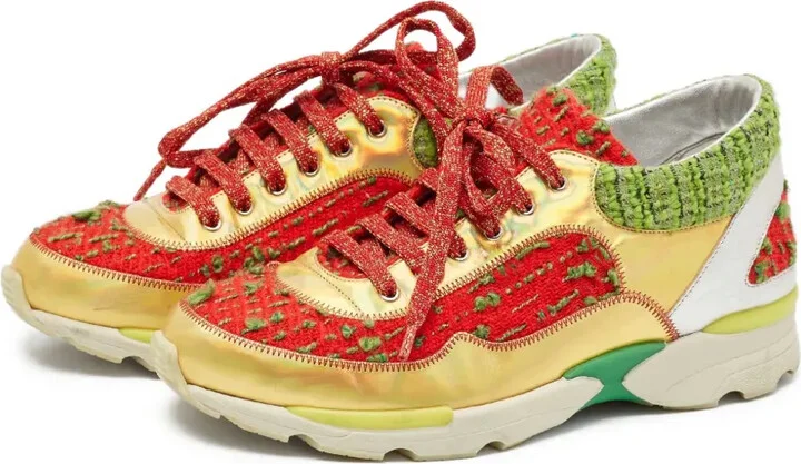 Tweed-Panelled Sneakers - Image 3