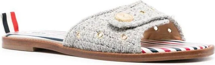 Tweed Slip-on Sandals - Image 2