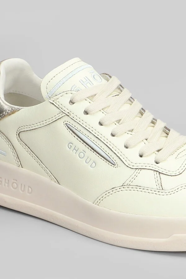 Tweener Sneakers In Beige Leather - Image 5