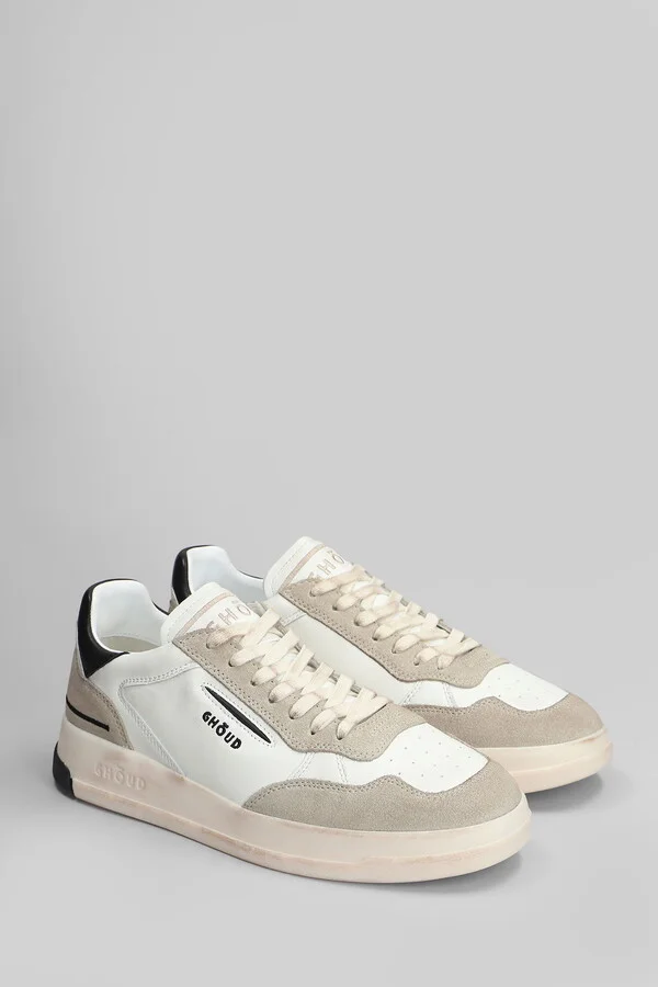 Tweener Sneakers In White Suede And Leather - Image 2