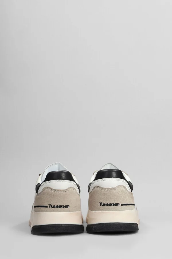 Tweener Sneakers In White Suede And Leather - Image 4