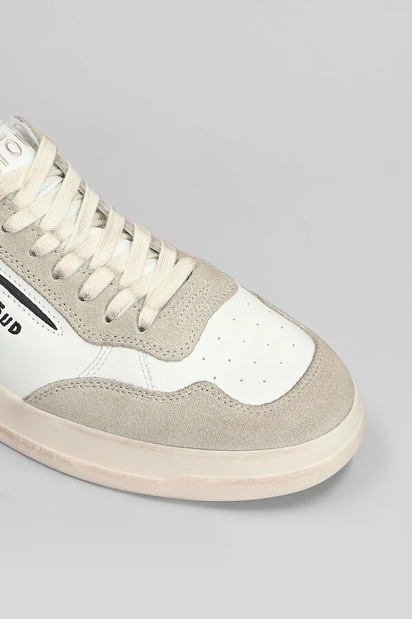Tweener Sneakers In White Suede And Leather - Image 5
