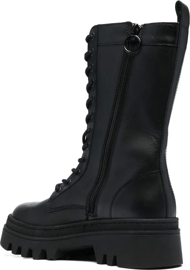 Twelve logo-patch leather boots - Image 3