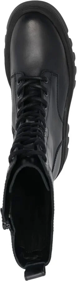 Twelve logo-patch leather boots - Image 4