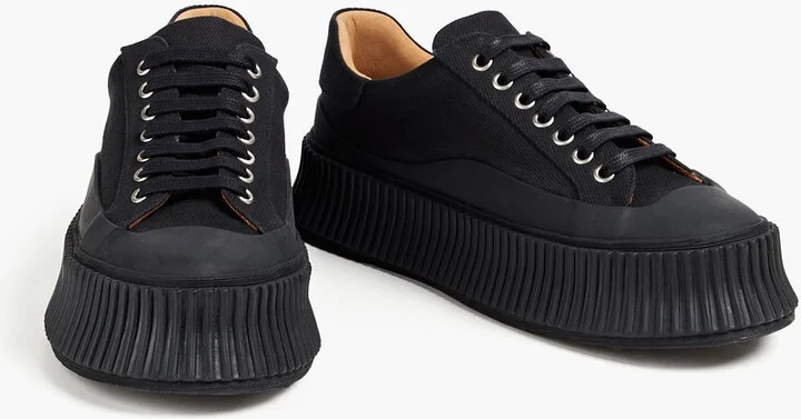 Twill platform sneakers - Image 2