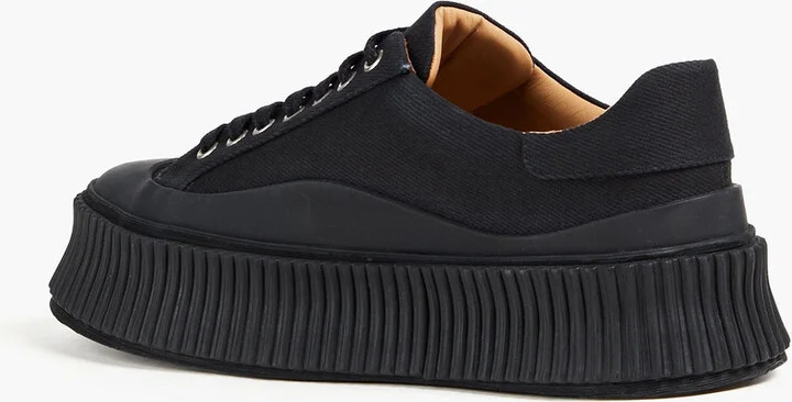 Twill platform sneakers - Image 3