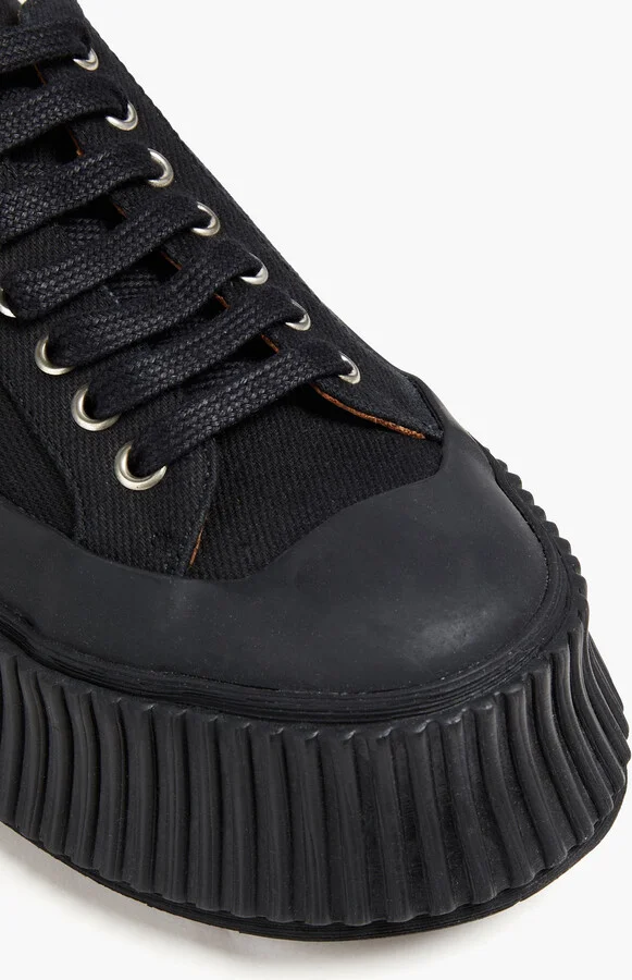Twill platform sneakers - Image 4