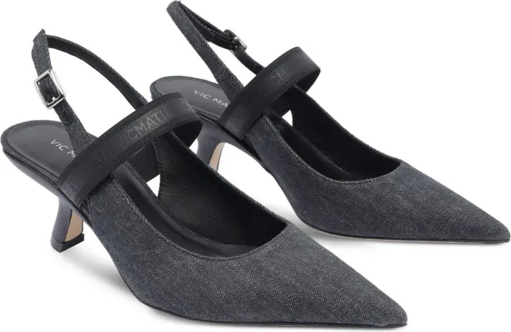 Twill Slingback Pumps - Image 2