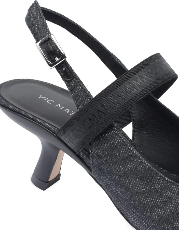 Twill Slingback Pumps - Image 4