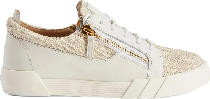 Twill-Weave Panelled Sneakers