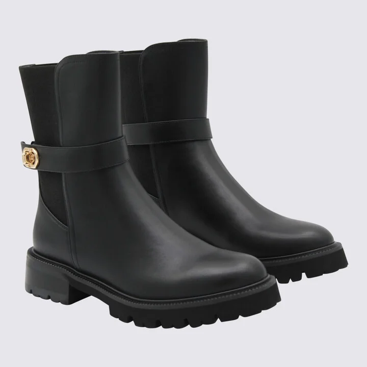 Twinset Black Leather Boots - Image 2