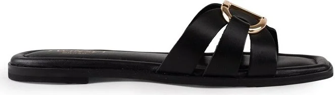 TWINSET Logo Buckle Slip-On Sandals