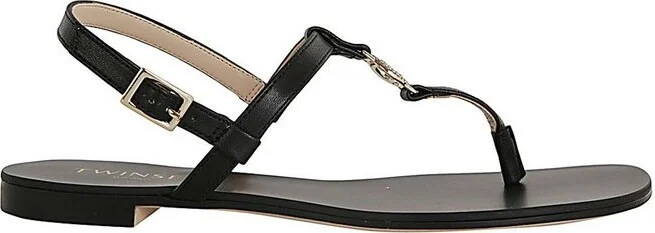 TWINSET Oval T Flat Thong Sandals