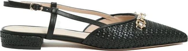 TWINSET Pointed Toe Slingback Ballet Flats