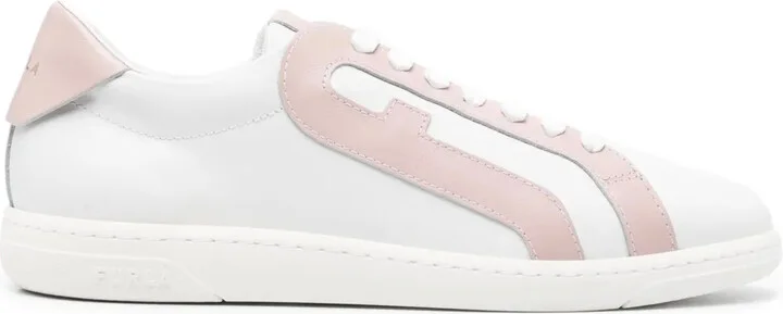 Twist Arch-motif leather sneakers