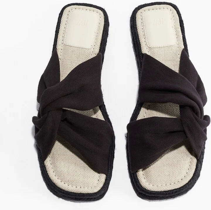 Twist-Detail Espadrille Sandals