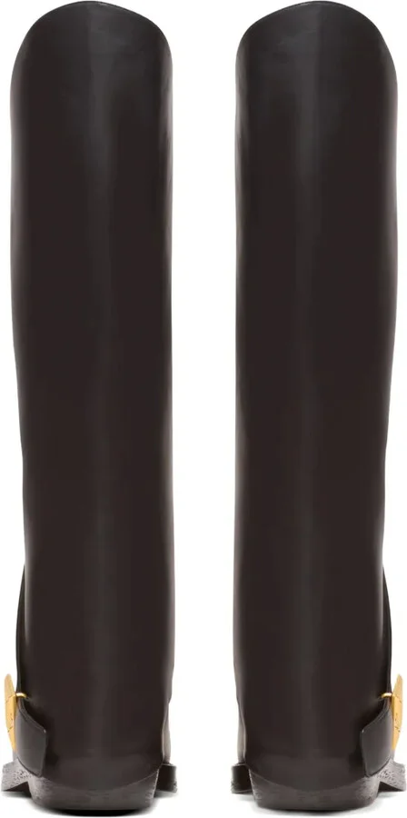 Twist flat leather boots - Image 3