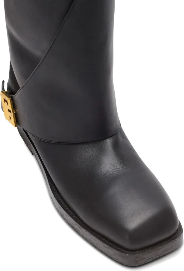 Twist flat leather boots - Image 4