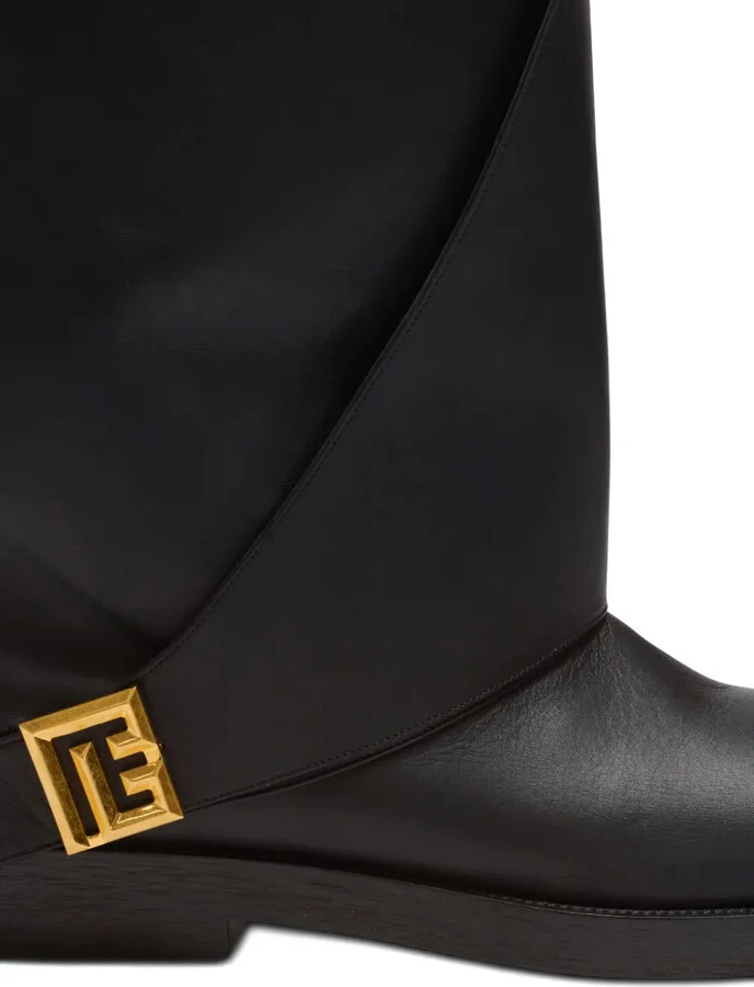 Twist flat leather boots - Image 5