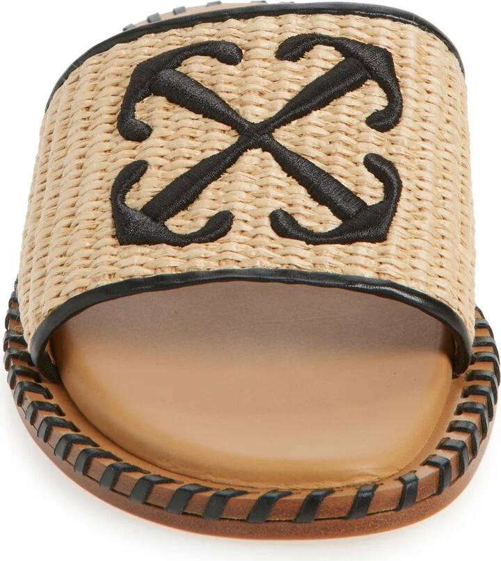Twist Raffia Arrow Slide Sandal - Image 3