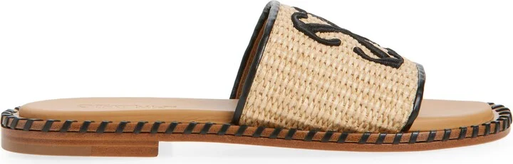 Twist Raffia Arrow Slide Sandal - Image 4
