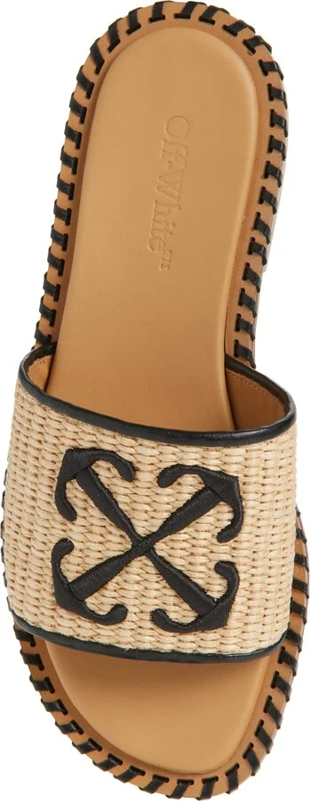 Twist Raffia Arrow Slide Sandal - Image 5